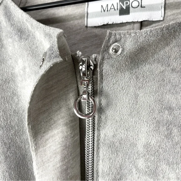 MAINPOL Faux Suede Mid Length Jacket - Picture 10 of 11